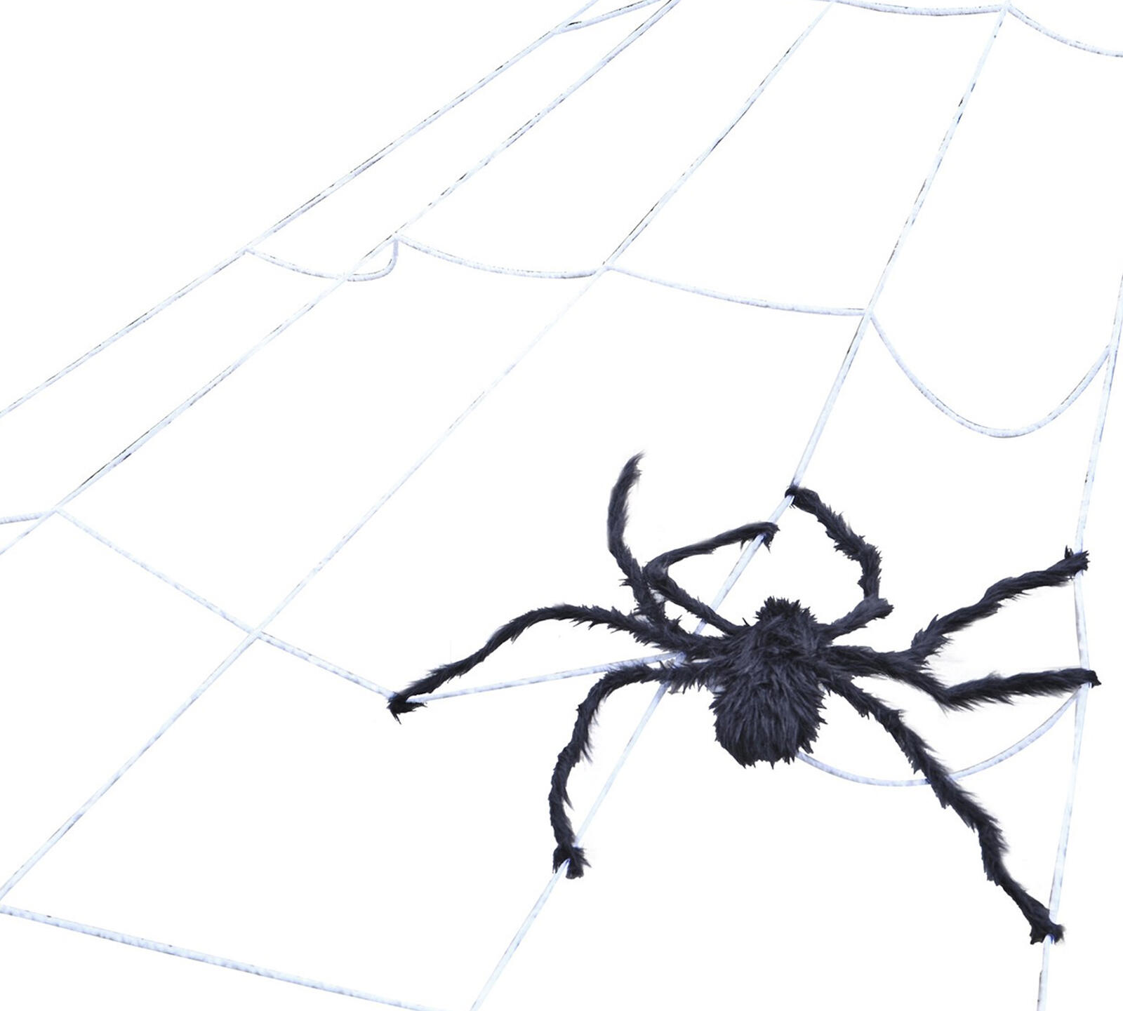 Ragnatele artificiali di ragno finto gigante di Halloween con 20 ragni finti  ragnatele elastiche oggetti di