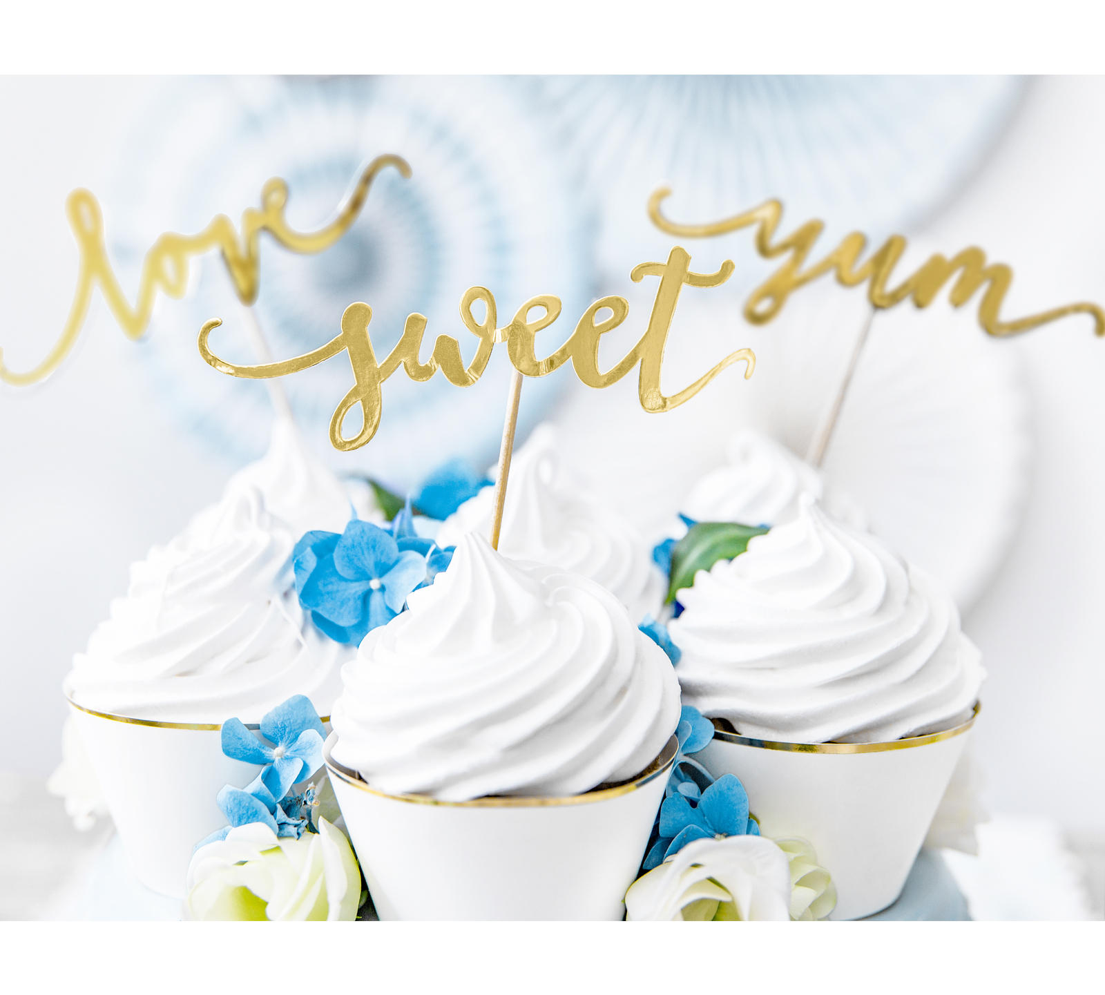 Cupcake Toppers con Scritte (6 Pz.), Articoli per Eventi, Feste e  Cerimonie