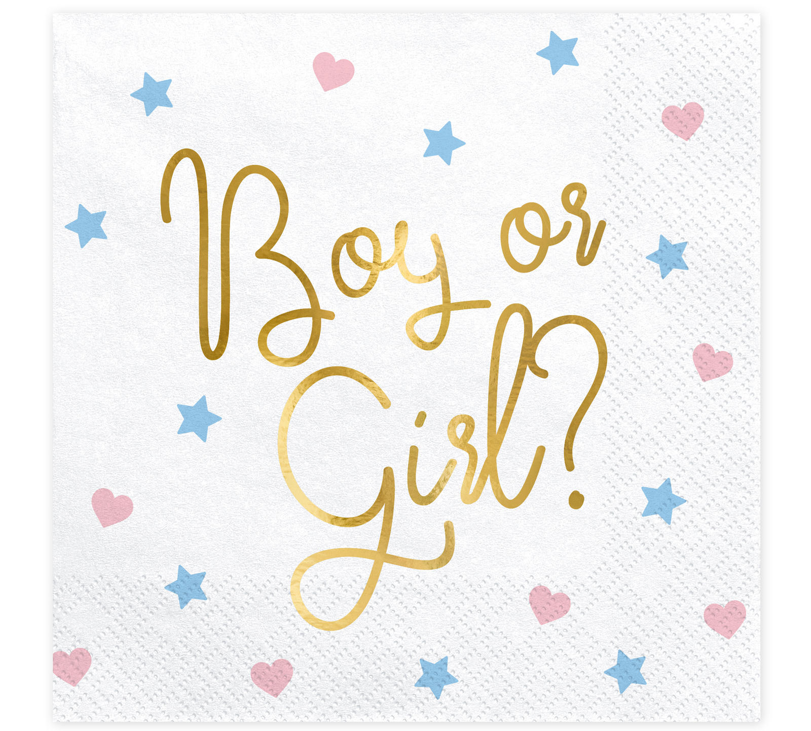 Tovaglioli Gender Reveal con Scritta Boy or Girl Oro, Articoli per  Eventi, Feste e Cerimonie