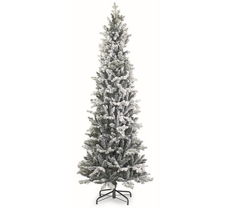 Albero di Natale Innevato Merano Slim h 210 cm  
