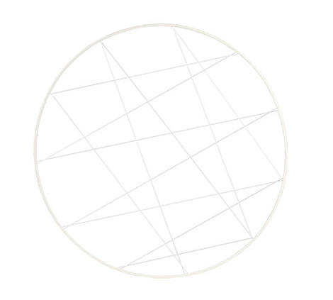 Cerchio Bianco con Fili Portafoto o Tableau  