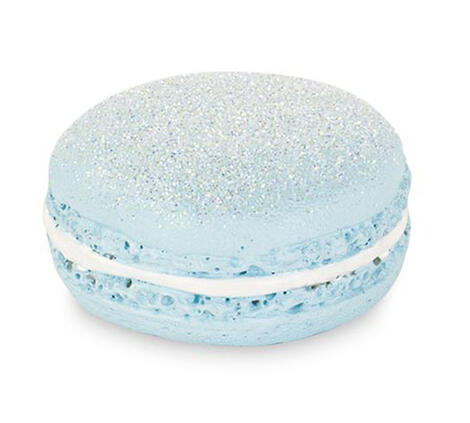 Macaron Azzurro Glitterato con Magnete 