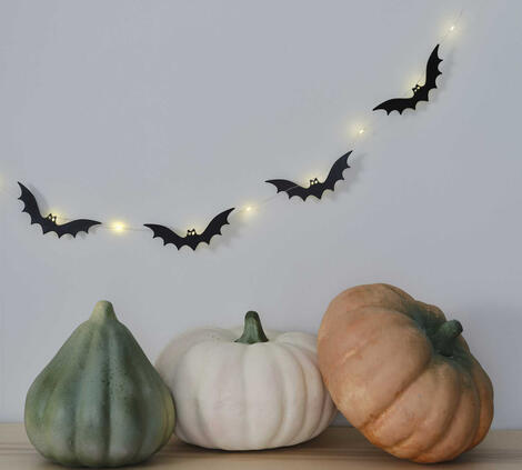 Festone con Pipistrelli e Luci Halloween  