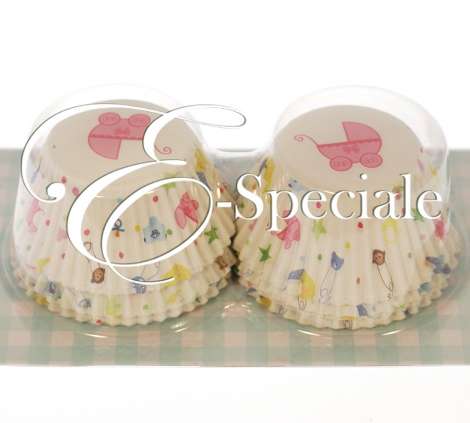 Pirottini per Cupcakes - Baby Shower (conf. 100pz)  