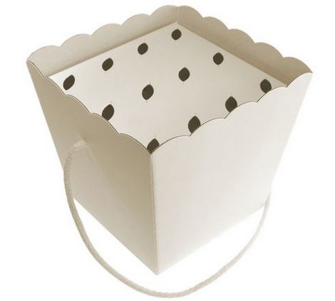 Secchiello Cartone Bianco con Inserto Coni  