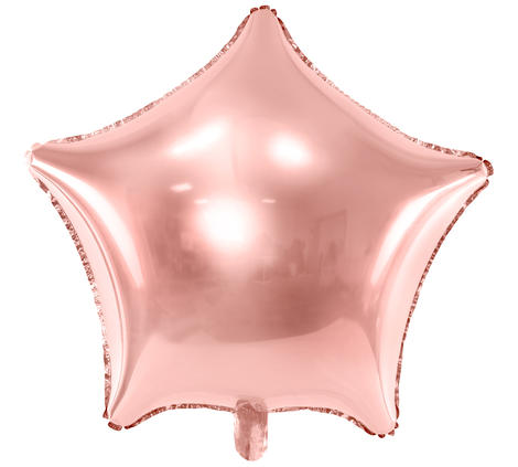 Palloncino a Forma di Stella in Foil Oro Rosa  